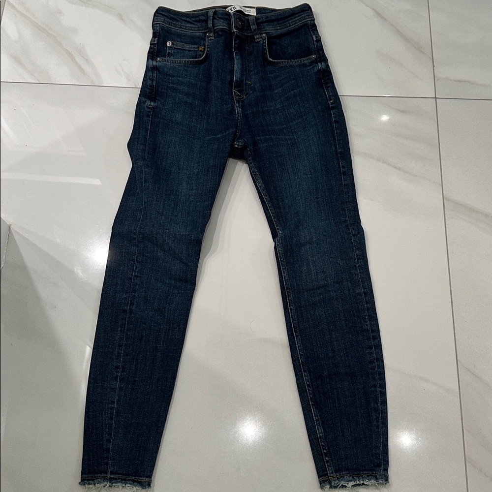 Zara Indigo Denim Trousers